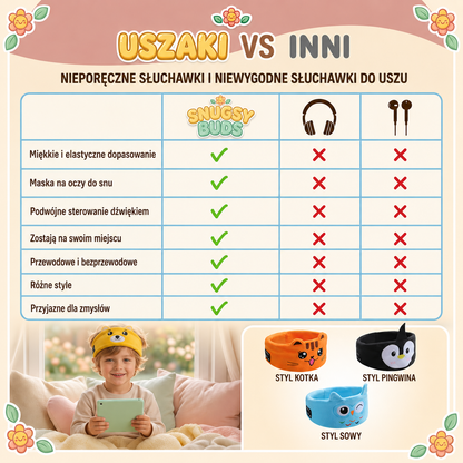 USZAKI™ - Słodkie Słuchawki Dla Dzieci